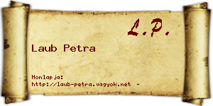 Laub Petra névjegykártya